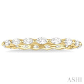 5/8 ctw Marquise Cut Diamond Eternity Wedding Band in 14K Yellow Gold